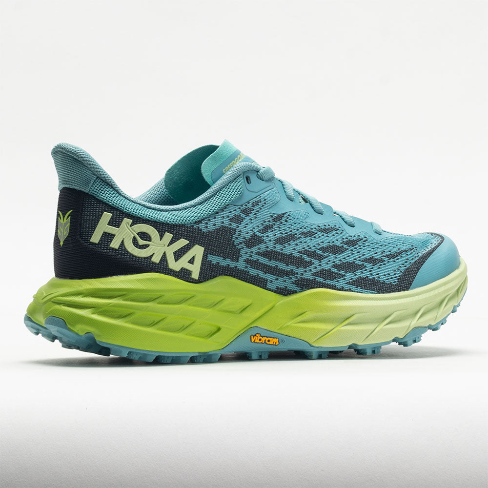 Hoka One One Women's Speedgoat 5 Running Shoes (Coastal Shade/Green Glow, Size  10 US)