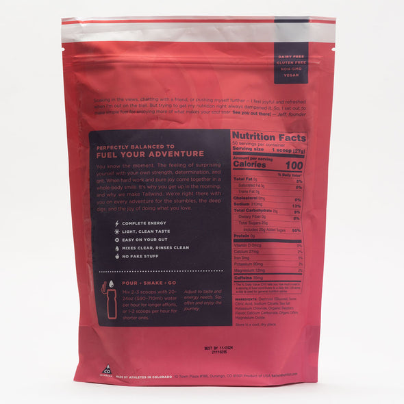 Tailwind Caffeinated Endurance Fuel Drink 50-Servings