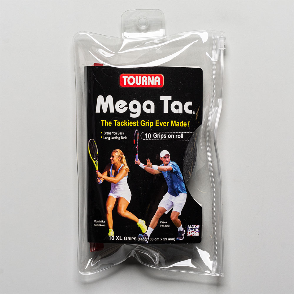 Pickleball Mega Tac Overgrip - 10 pack Black - Sports Pickleball Mega Tac Overgrip - 10 pack Black - Sports