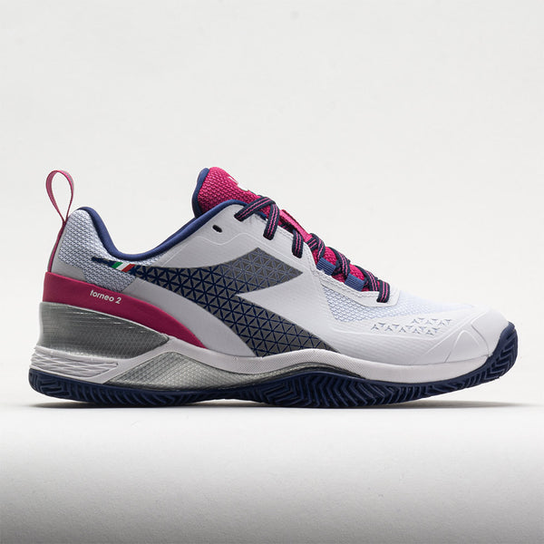 Diadora Blushield Torneo 2 Clay Women's White/Blueprint/Pink Yarrow