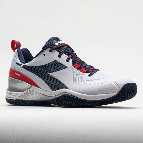 Diadora Blushield Torneo 2 Clay Men's White/Corsair/Fiery Red