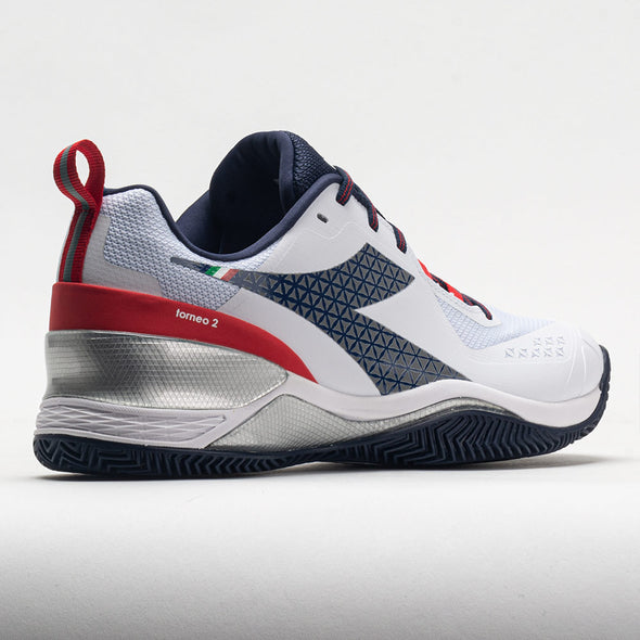 Diadora Blushield Torneo 2 Clay Men's White/Corsair/Fiery Red