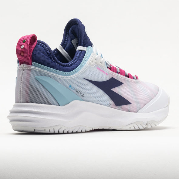 Diadora Speed Blushield Fly 4+ AG Women's White/Blueprint/Pink Yellow