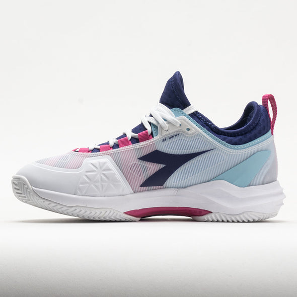 Diadora Speed Blushield Fly 4+ Clay Women's White/Blueprint/Pink
