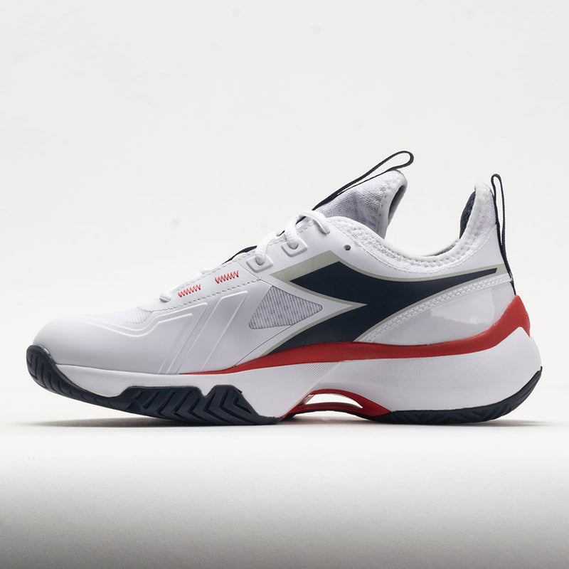 Diadora Finale AG Men's White/Blue Corsair/ Fiery Red