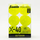 Franklin X-40 Outdoor Pickleball 12 Pack
