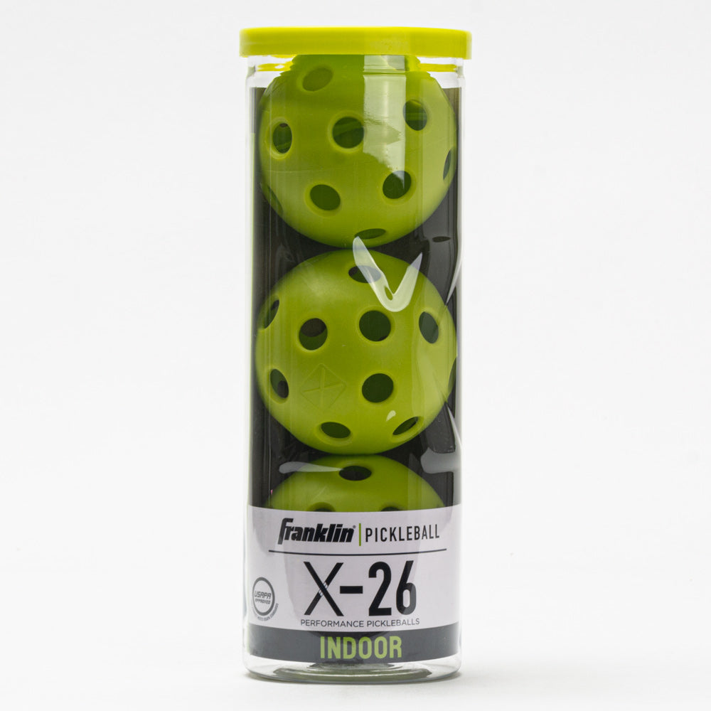 Franklin X-26 Indoor Pickleball 3 Pack Tube