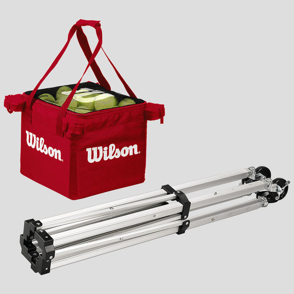 Wilson Tennis Teaching Cart with Red Bag