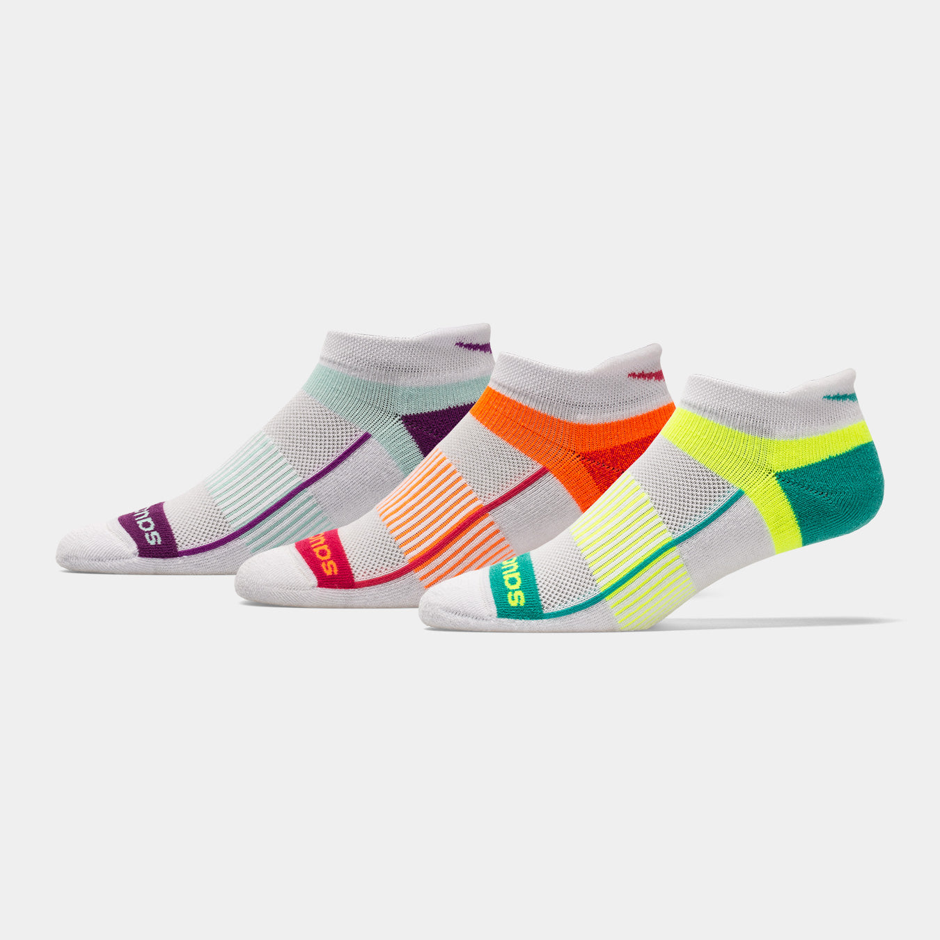 Saucony Inferno No Show Tab Socks 3 Pack Holabird Sports