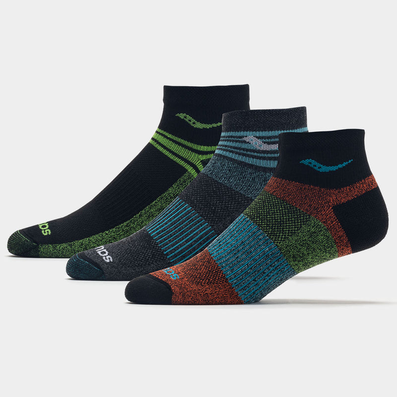 Saucony Inferno Quarter Socks 3 Pack