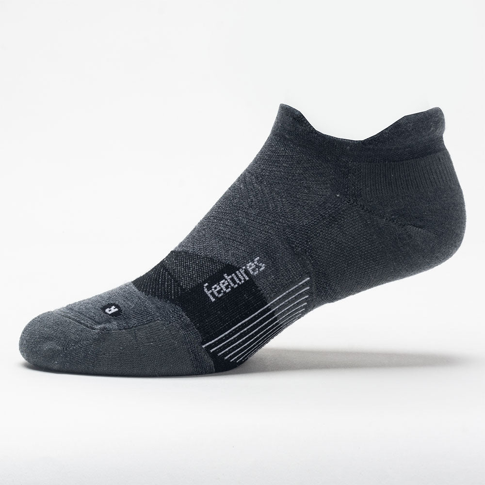 3 Pairs Feetures High Performance Cushioned No-Show Socks - Medium, Black (UPC: 840557112463)