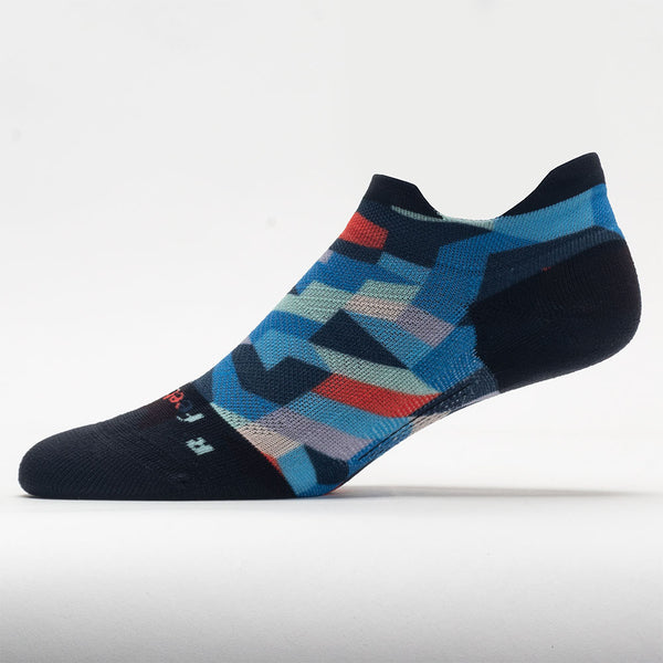 Feetures Elite Light Cushion No Show Tab Geo Print Socks