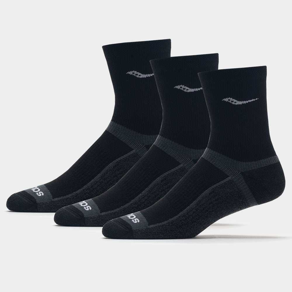 Saucony Inferno Cushion Mid-Crew Socks 3 Pack