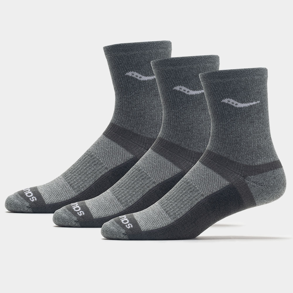 Saucony Inferno Cushion Mid-Crew Socks 3 Pack