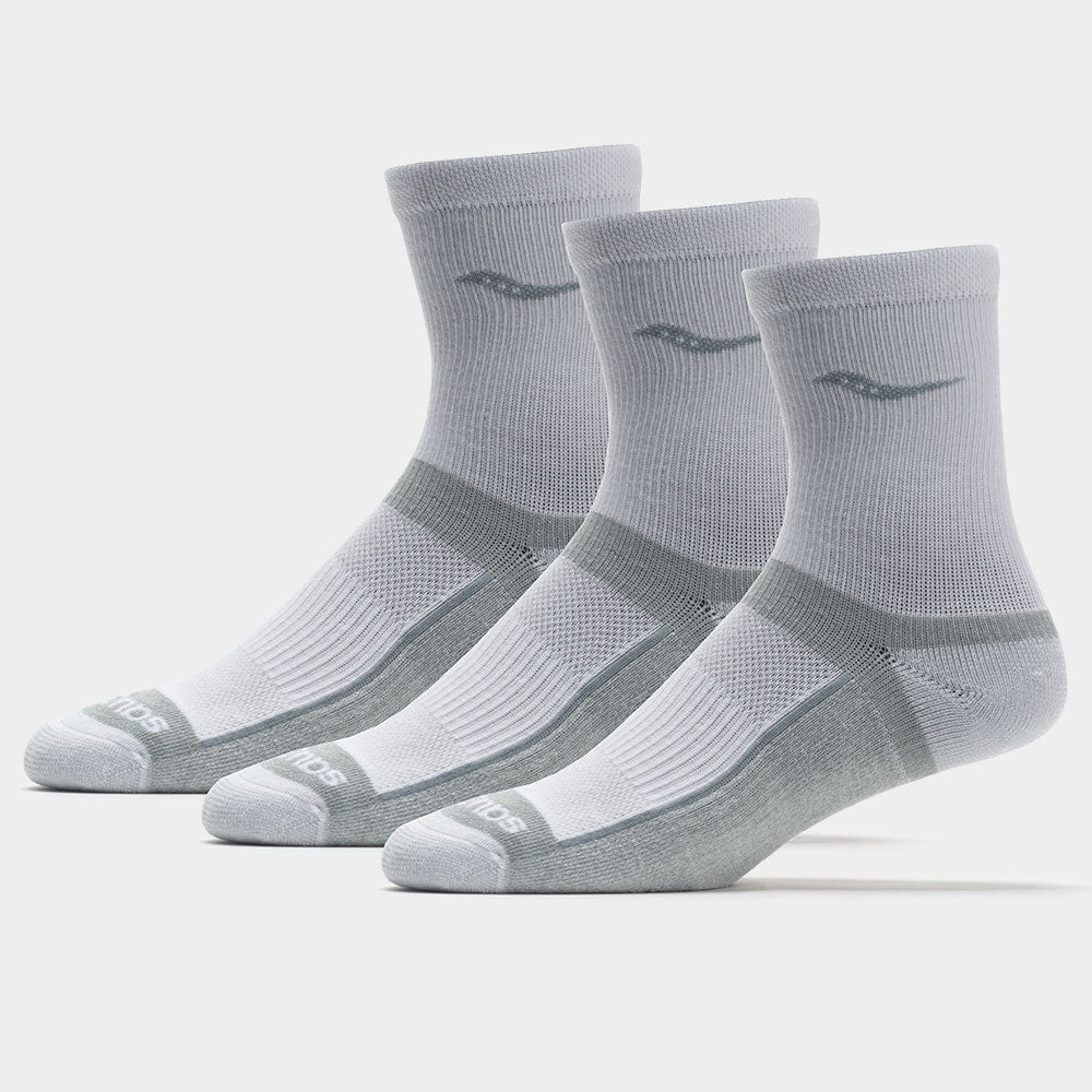 Saucony Inferno Cushion Mid-Crew Socks 3 Pack
