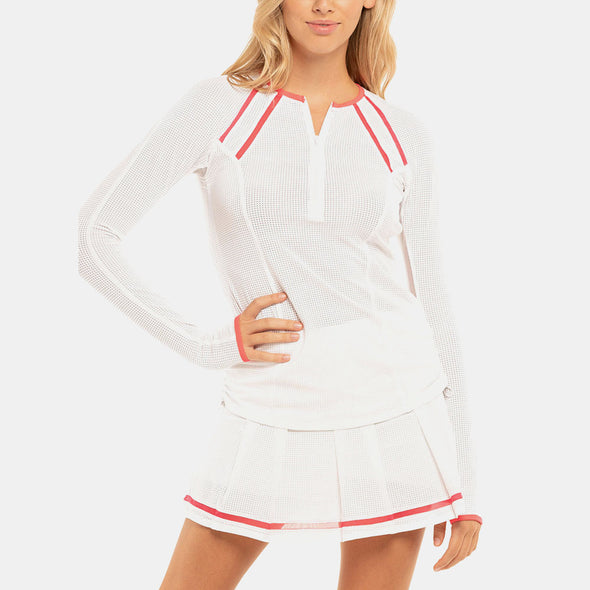 Lucky in Love The Whites Raglan Zip Long Sleeve Women's