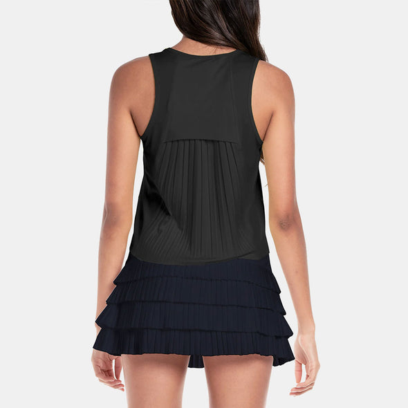 Lucky in Love Pleats Please Tank Women's